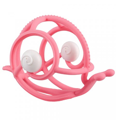 Mombella Ślimak - Silikonowy gryzak dla dzieci | Pink